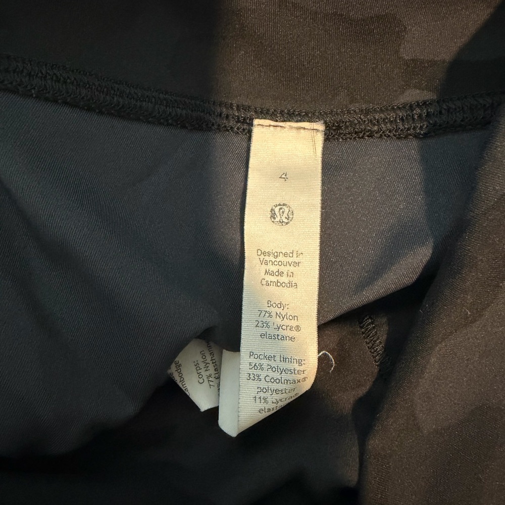 lululemon athletica Black Camouflage Bike Shorts - Picture 3 of 5